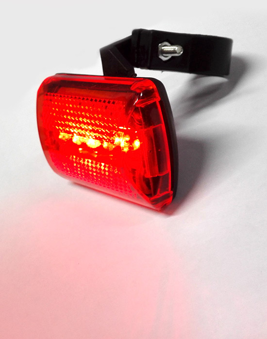 led rossi con batteria stop bicicletta